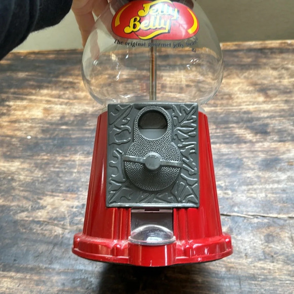 Vintage JELLY BELLY Glass Metal Carousel Candy Dispenser Gum Ball Machine 1980’s - Picture 7 of 11